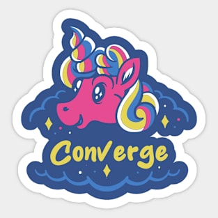 coverge and the naughty unicorn Sticker